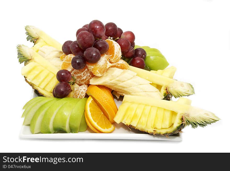 A plate of fruit