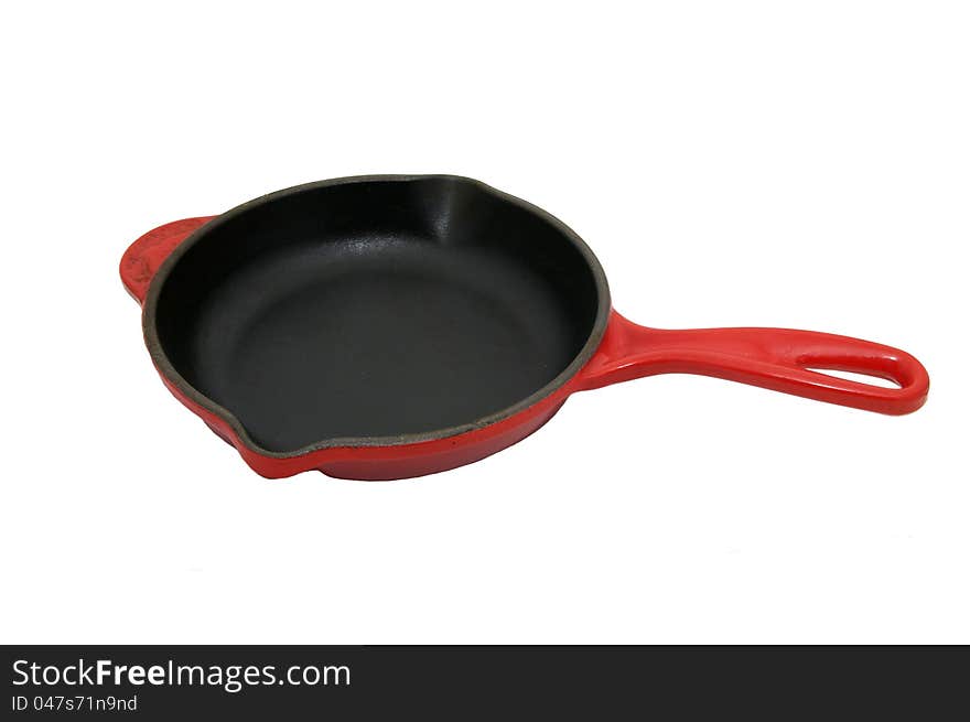 A small kitchen pan on a white background