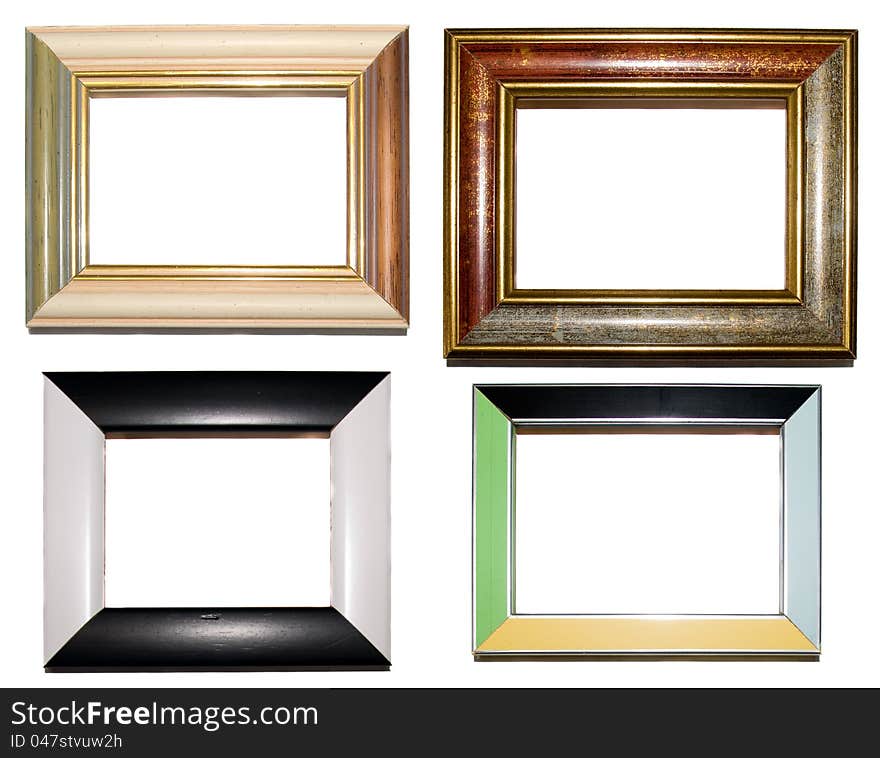 Four frames on a white background. Four frames on a white background