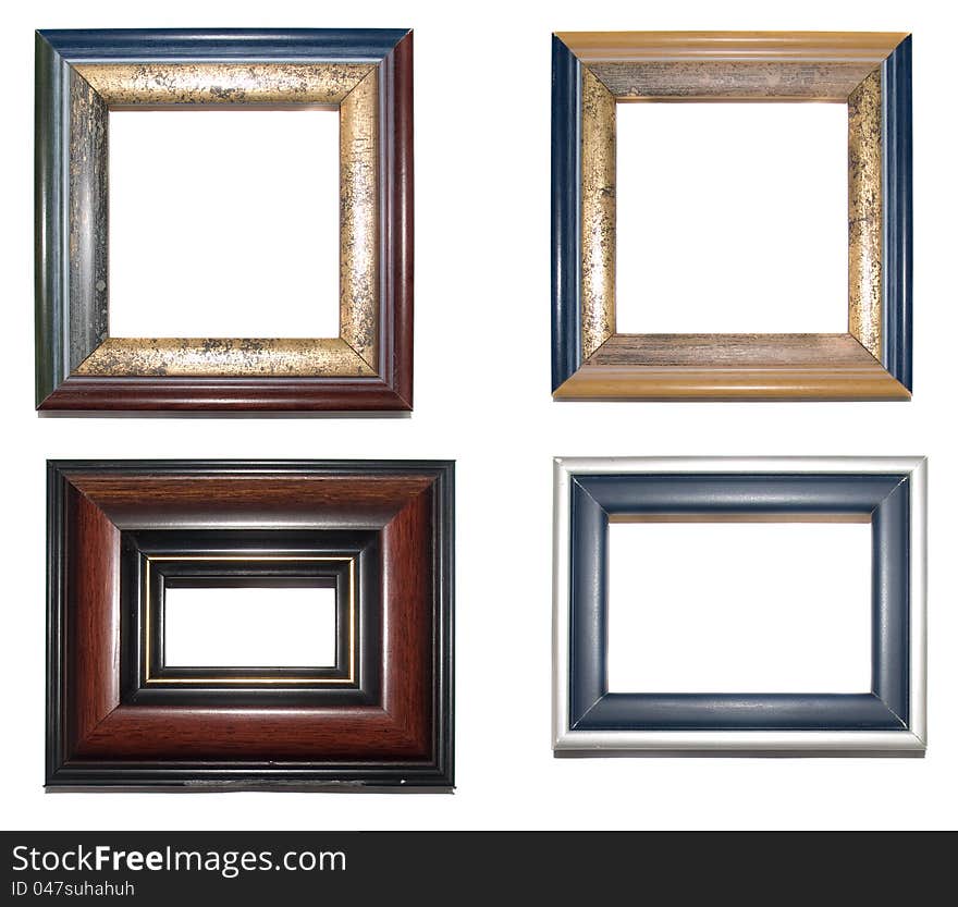 Four frames on a white background. Four frames on a white background