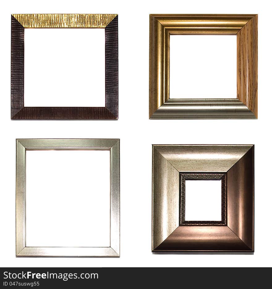 Four frames on a white background. Four frames on a white background