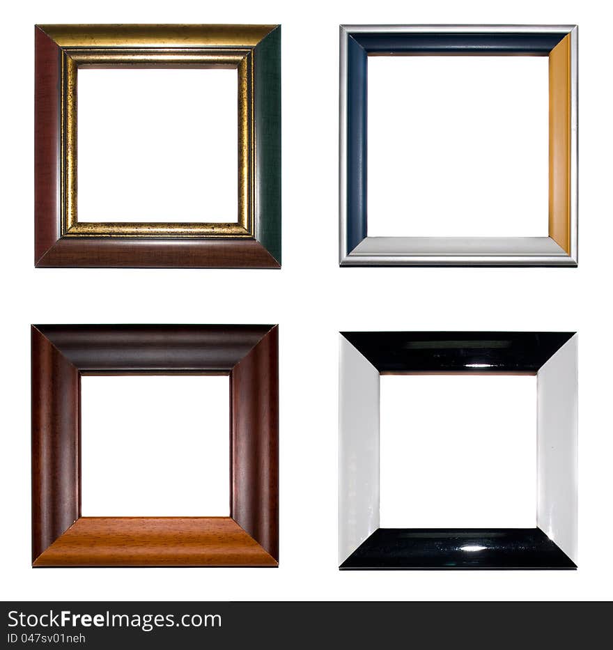 Four frames on a white background. Four frames on a white background