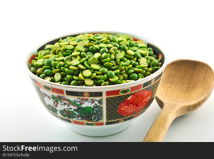 Peas in a bowl