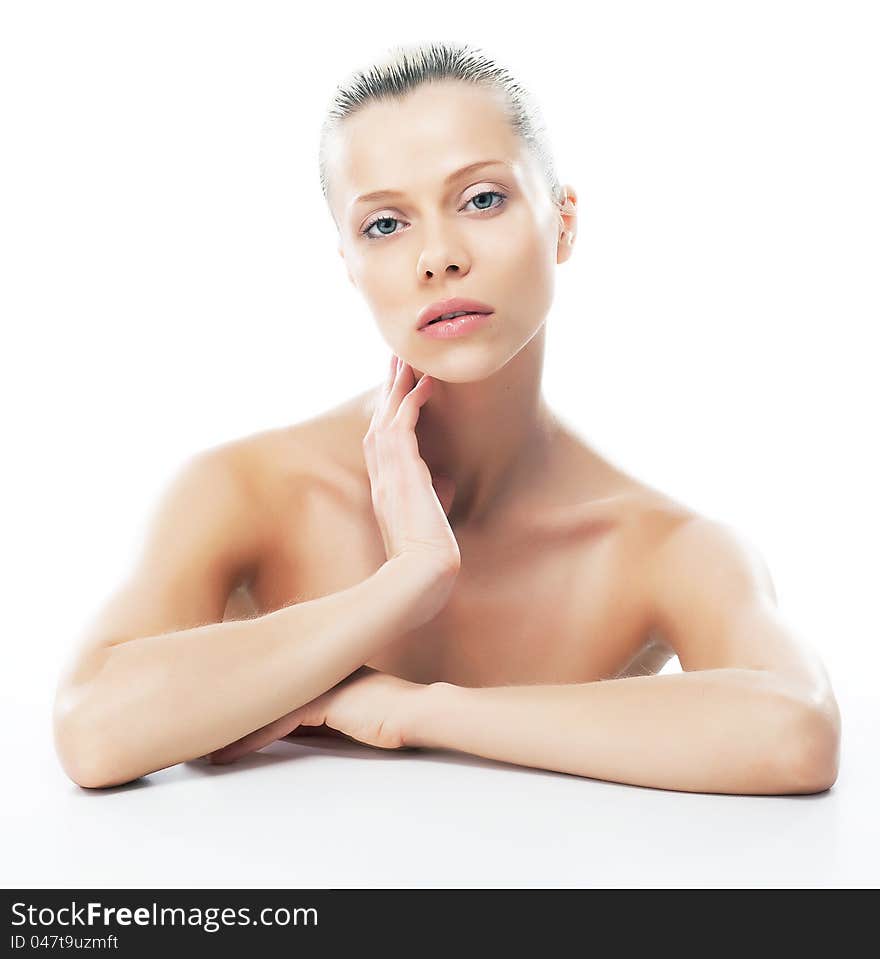 Body care - sensual caucasian female closeup