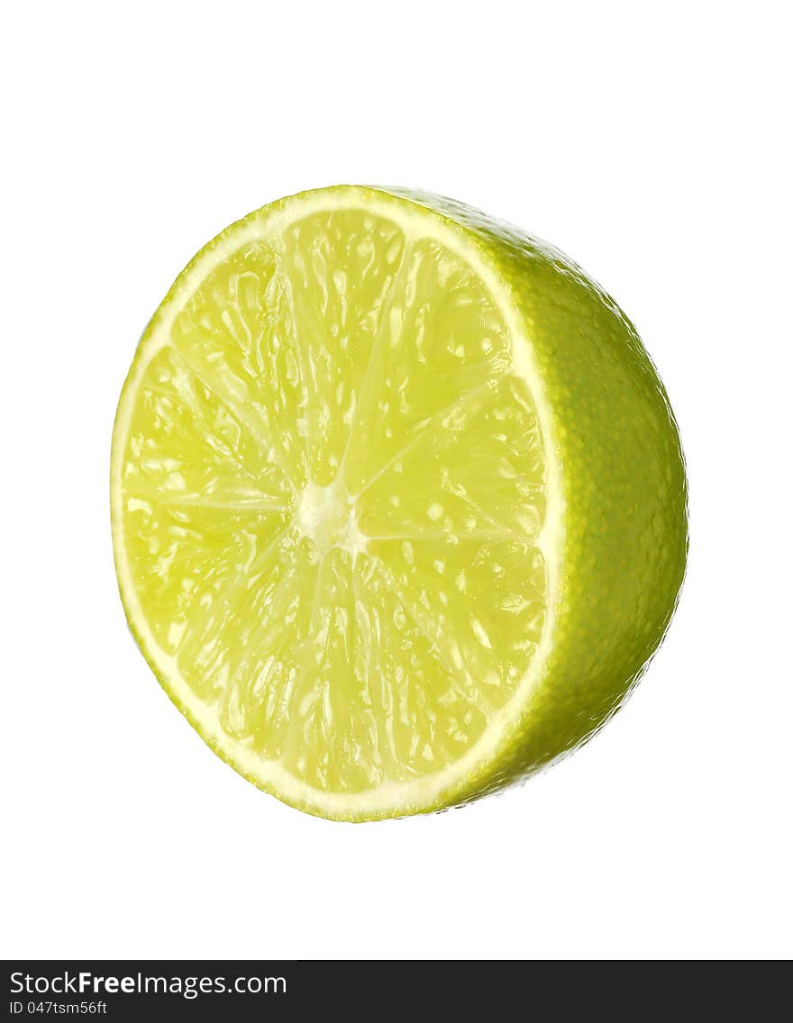 Isolated Fruit On White,a Lime