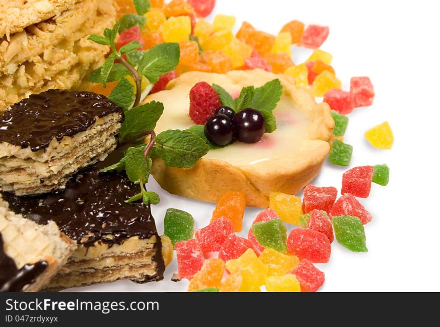 Cake , Candied Fruit , Mint And Chocolate