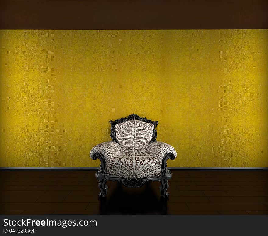 Armchair in interior decor element