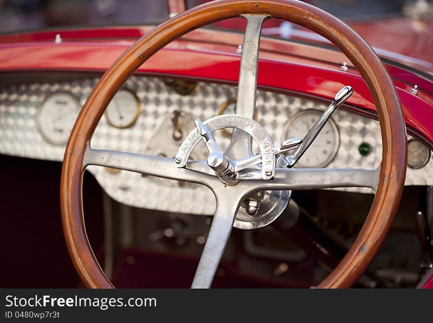 Wood steering wheel