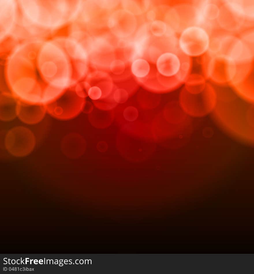 Abstract bubbles red  background