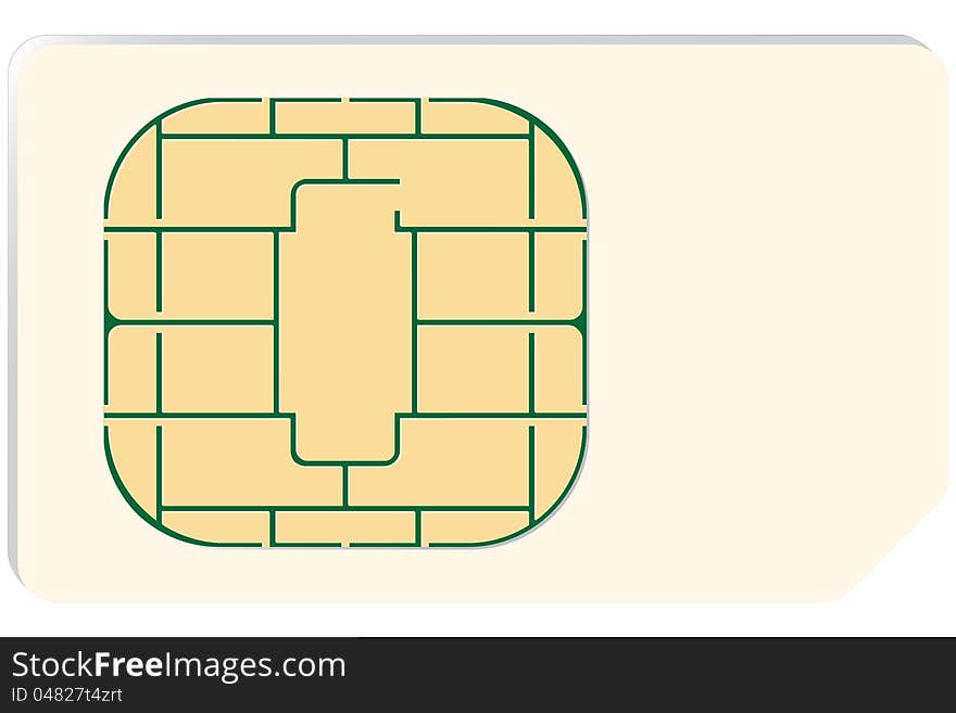 A high detailed SIM card for mobile devices