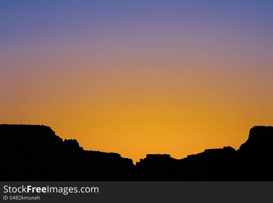 Sunrise in Grand Canyon National Park, Arizona, Usa