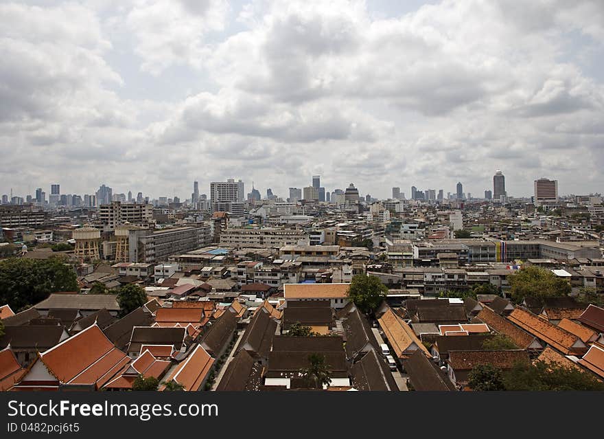 Bangkok city is a major tourist attraction. In Thailand.