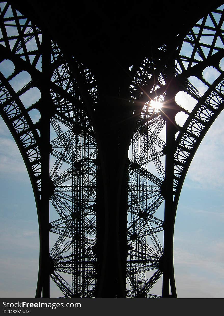 Steel construction Eiffel Tower in Paris