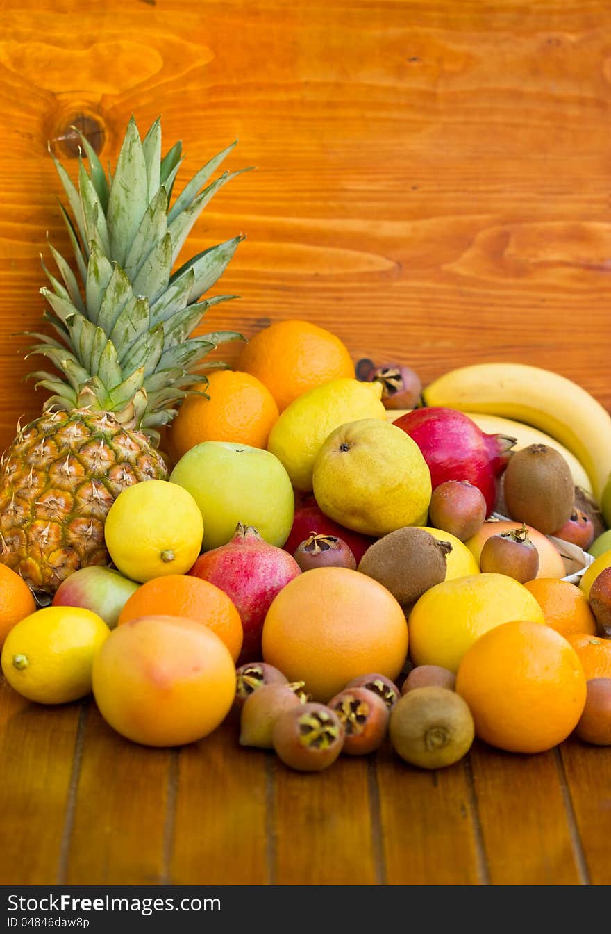 Fresh organic fruits on the table