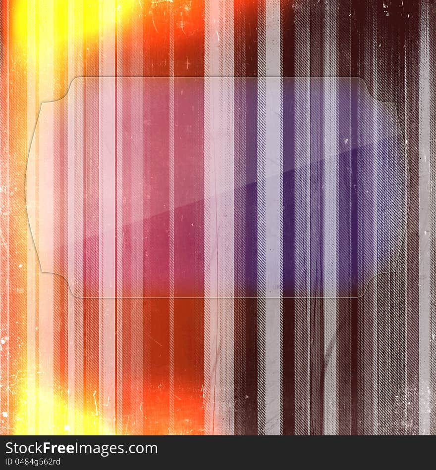 Vintage grunge striped glass paper background. place for your text