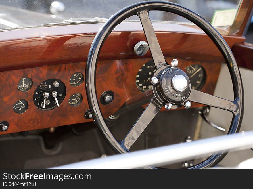 Wood steering wheel