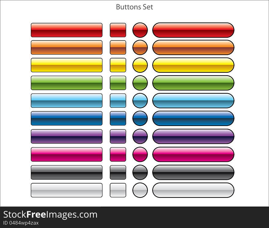 Colorful web buttons