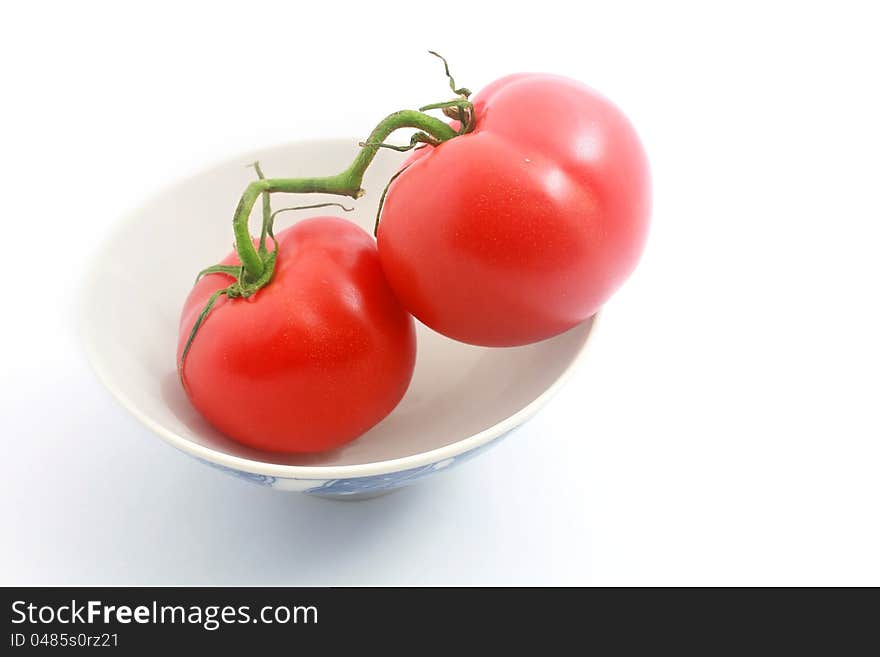 Red Tomatoes Isolated with white background