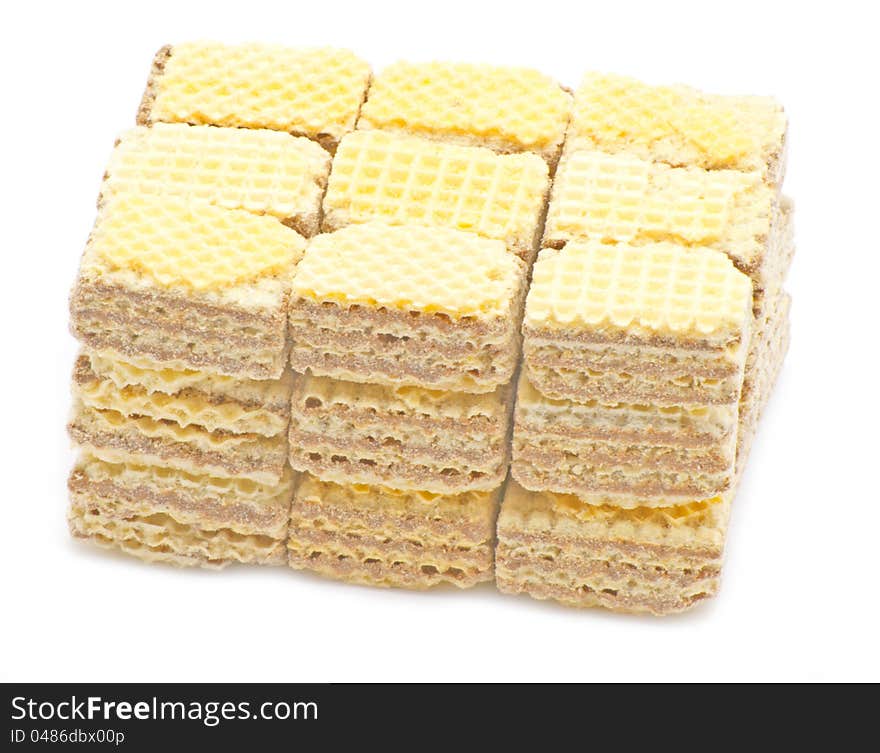 Wafers  on white background