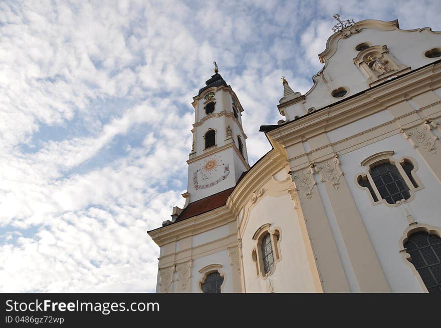 Baroque church in Steinhausen, Germany - the prettiest village church of the world