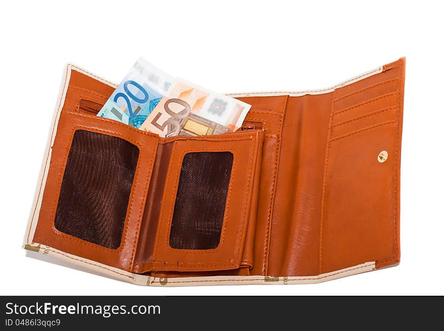 Wallet with monetary denominations