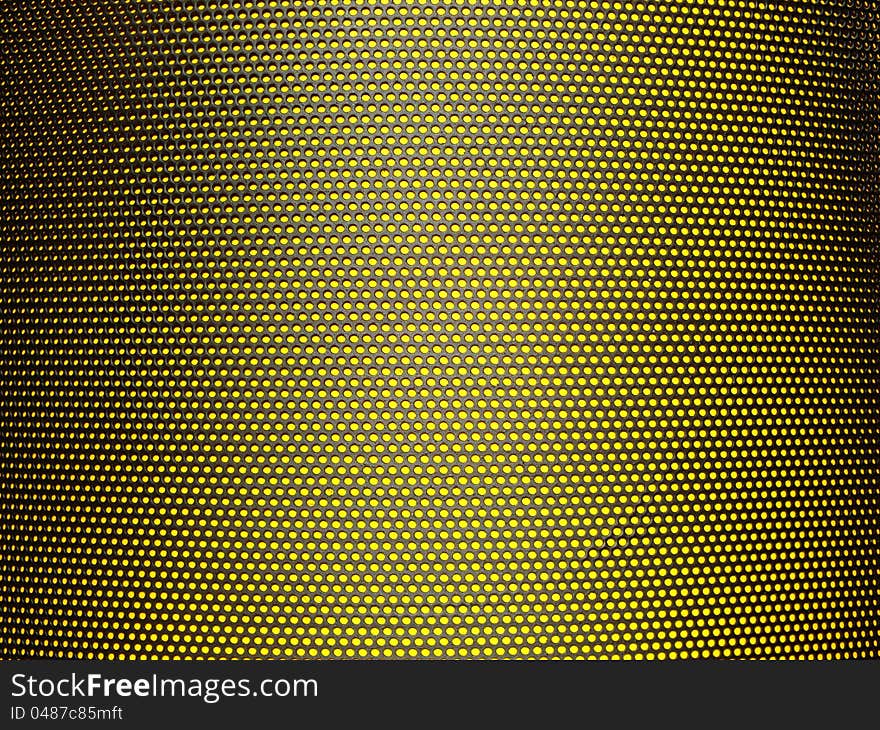 Black metal texture with yellow background