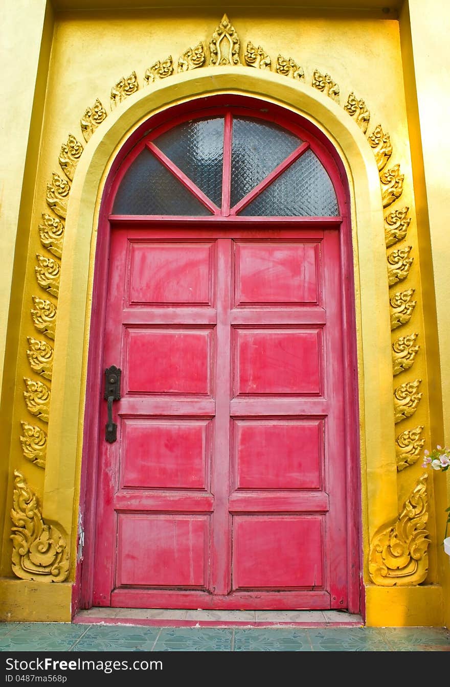 Red door in Thailand