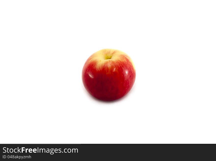 Single apple isolated on white background.