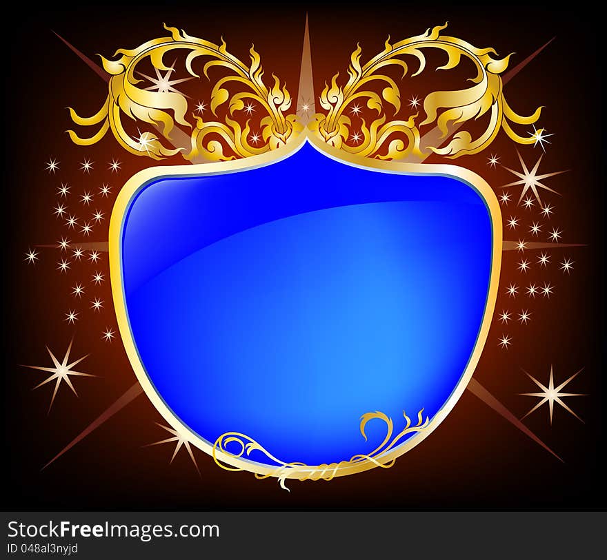 Elegant Shield Blue Background