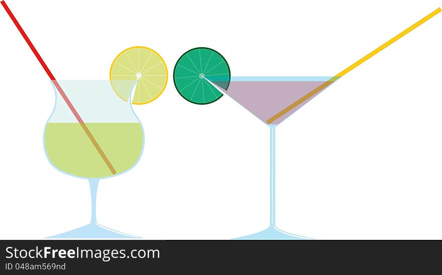 Glasses for drinks and cocktails