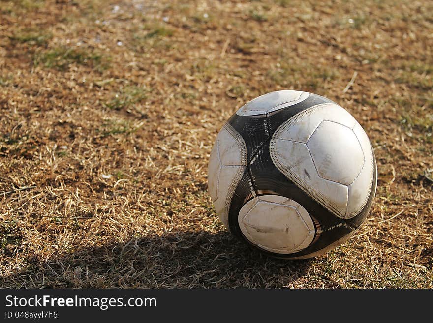 Soccer ball on the field