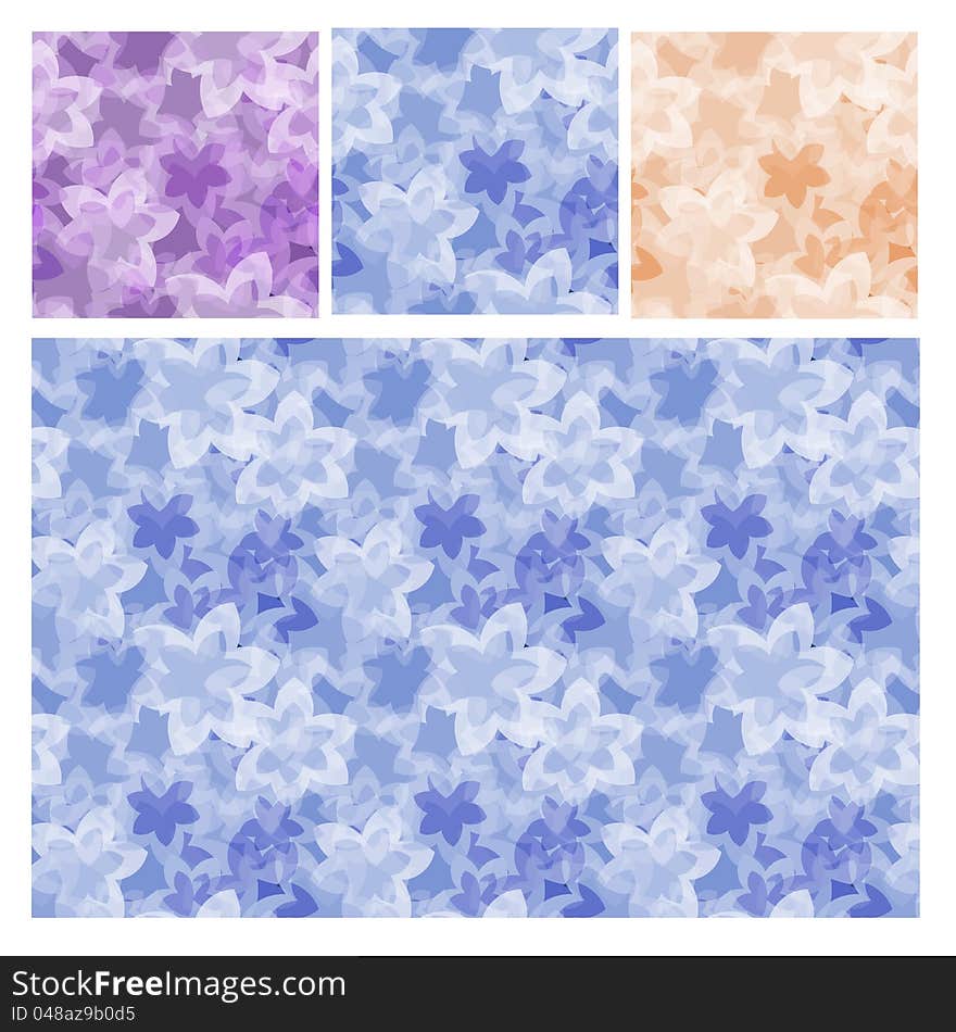 Seamless texture with transparent flowers. Seamless texture with transparent flowers