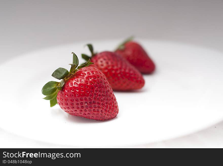 Pile of fresh red strawberries