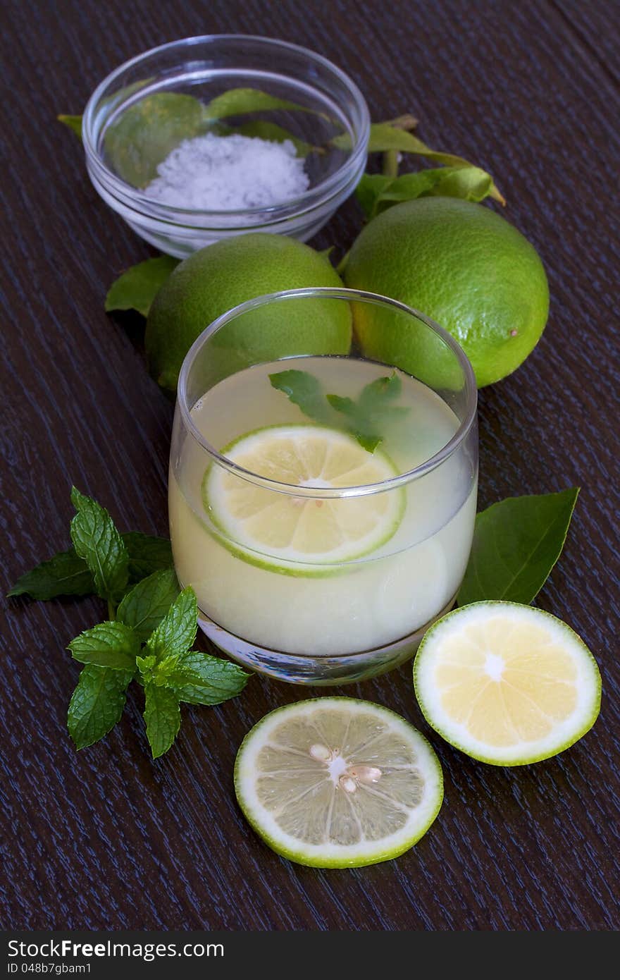 Fresh Lemonade and Mojito ingredients. Fresh Lemonade and Mojito ingredients