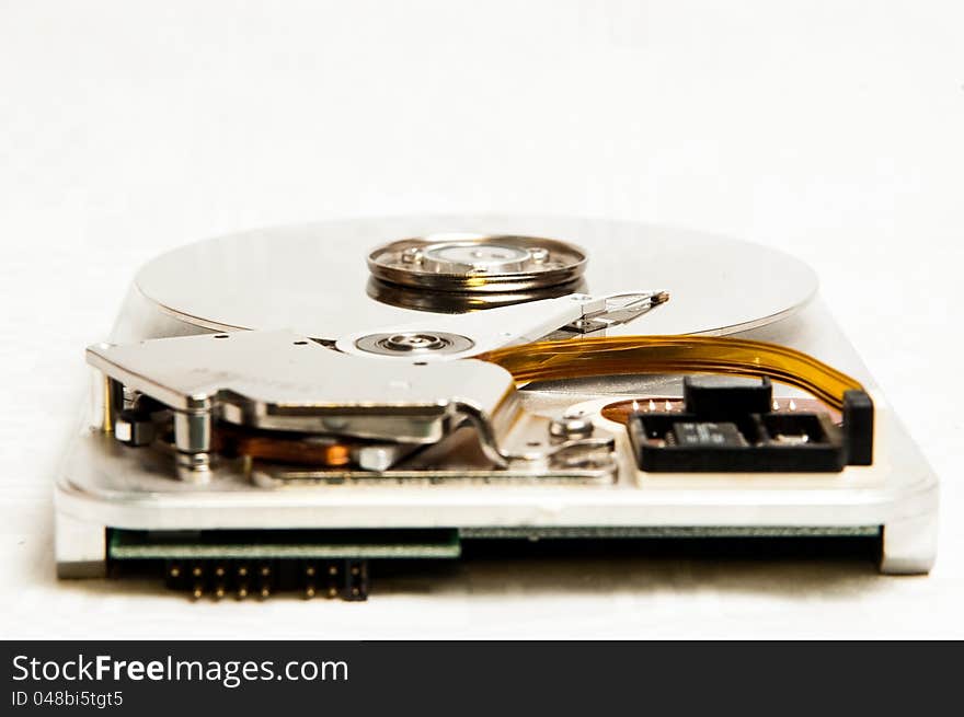 Internal view of a 5,25 hard disk drive. Internal view of a 5,25 hard disk drive