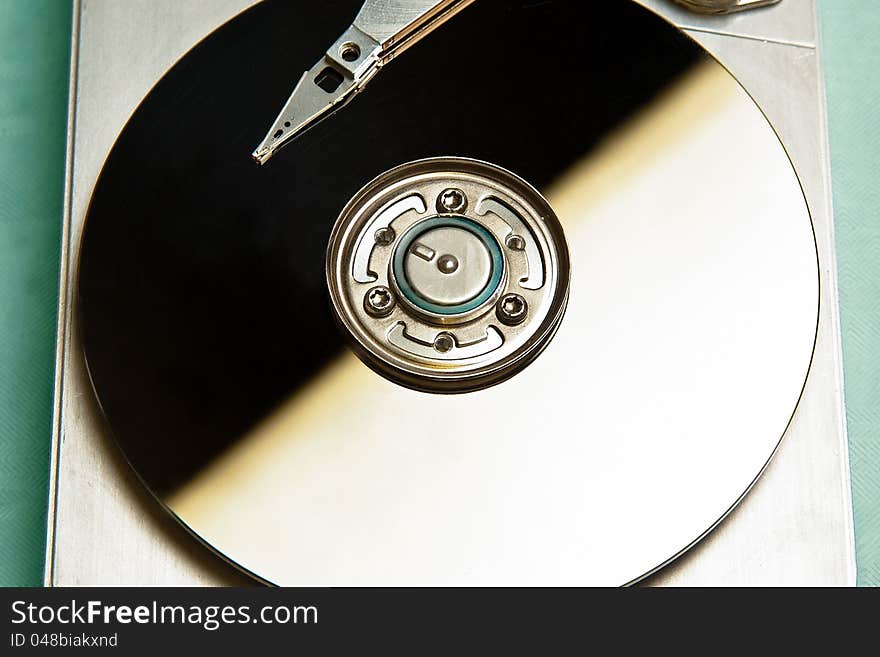 Internal view of a 5,25 hard disk drive. Internal view of a 5,25 hard disk drive