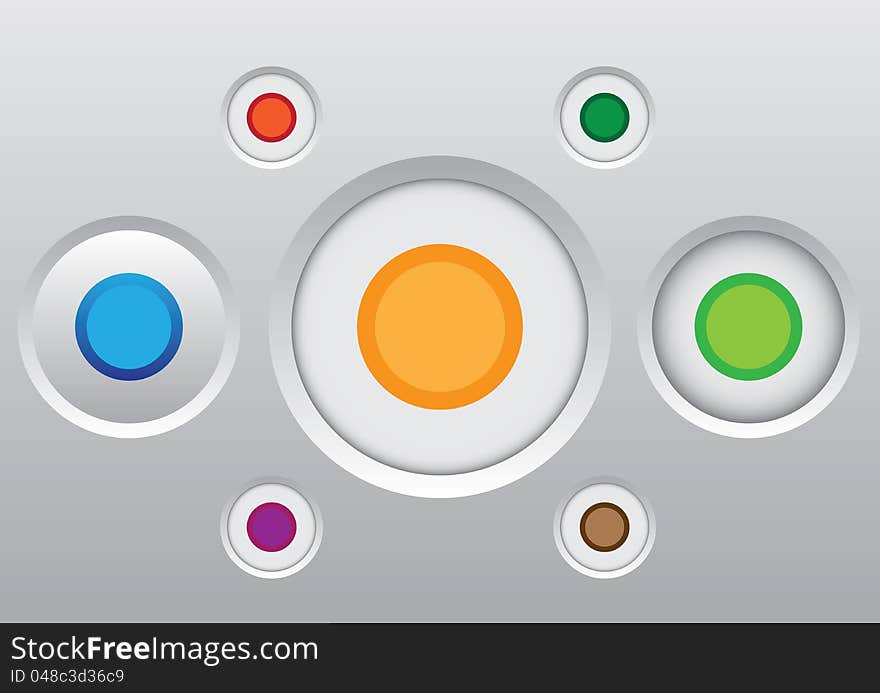 Button icon set. vector illustration