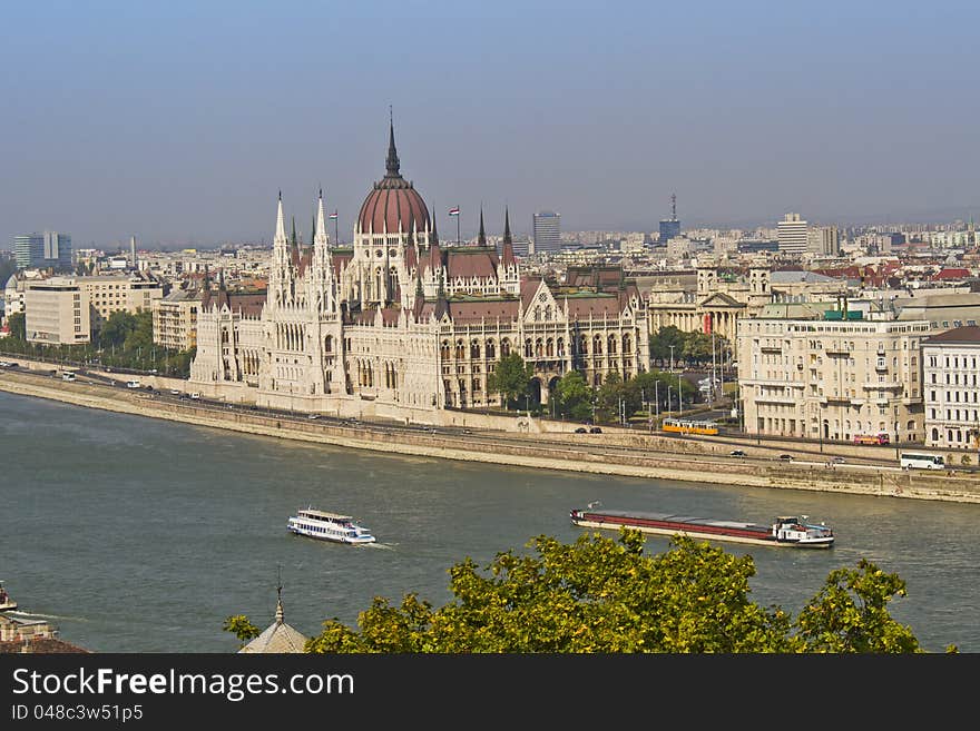 Famous building of Parliament in Budapest, Hungary, Europe