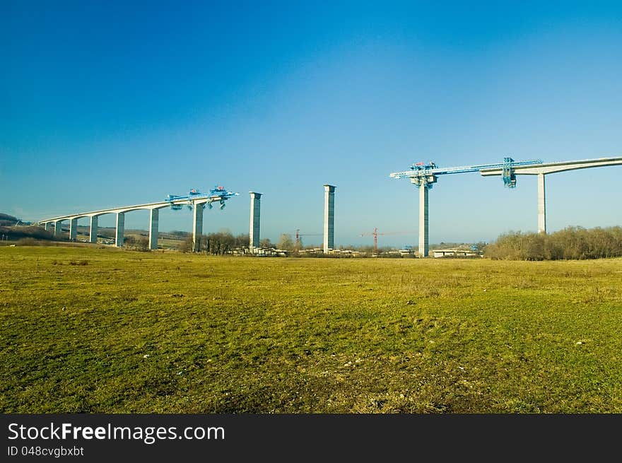 Hungarian bridge construction near from Balaton. Hungarian bridge construction near from Balaton