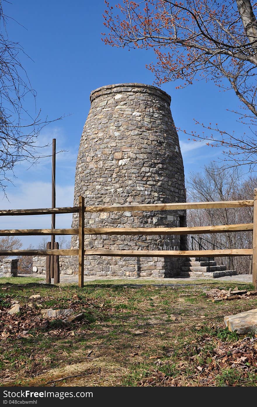 Entrance to the tower at Washington Monument State Park in Maryland. This the original Washington Monument that sits on South Mountain near Boonsboro MD