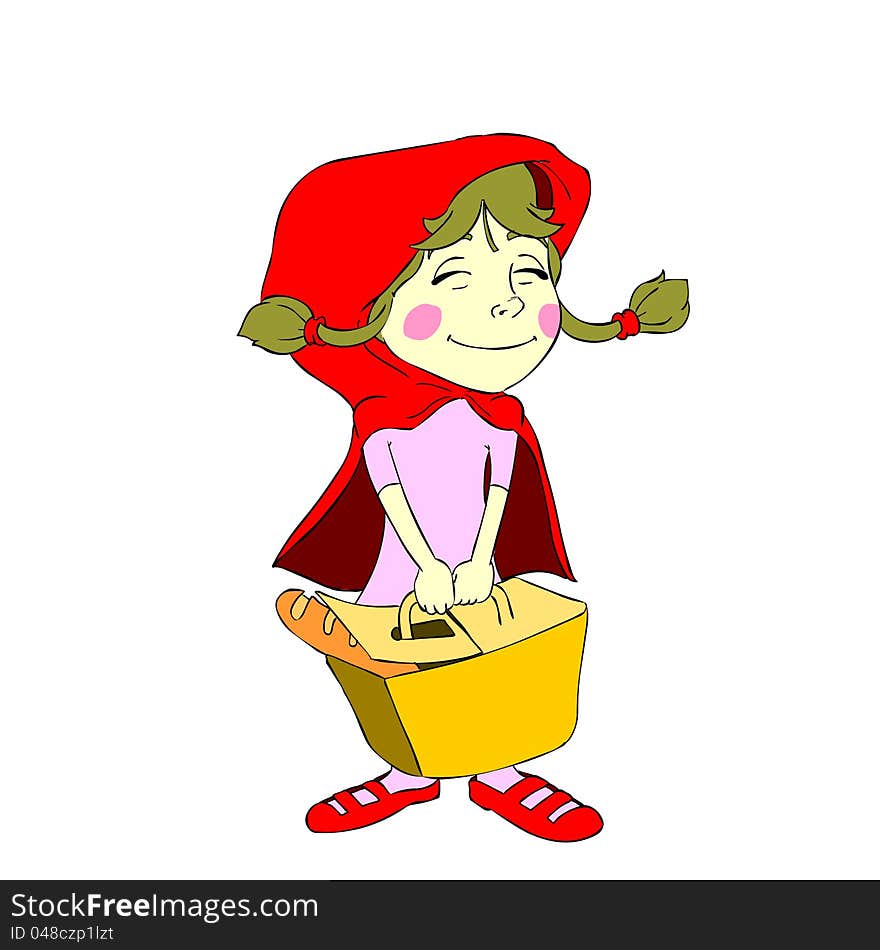 Isolated little red riding hood