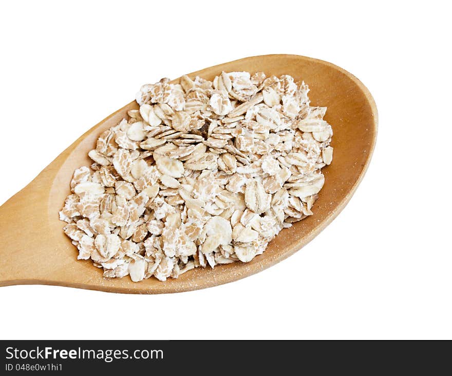 Oats seed in spoon