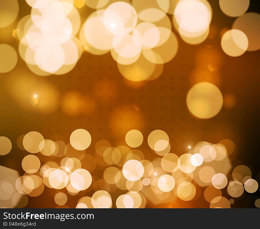 Lightful yellow background of digital bokeh lights. Lightful yellow background of digital bokeh lights