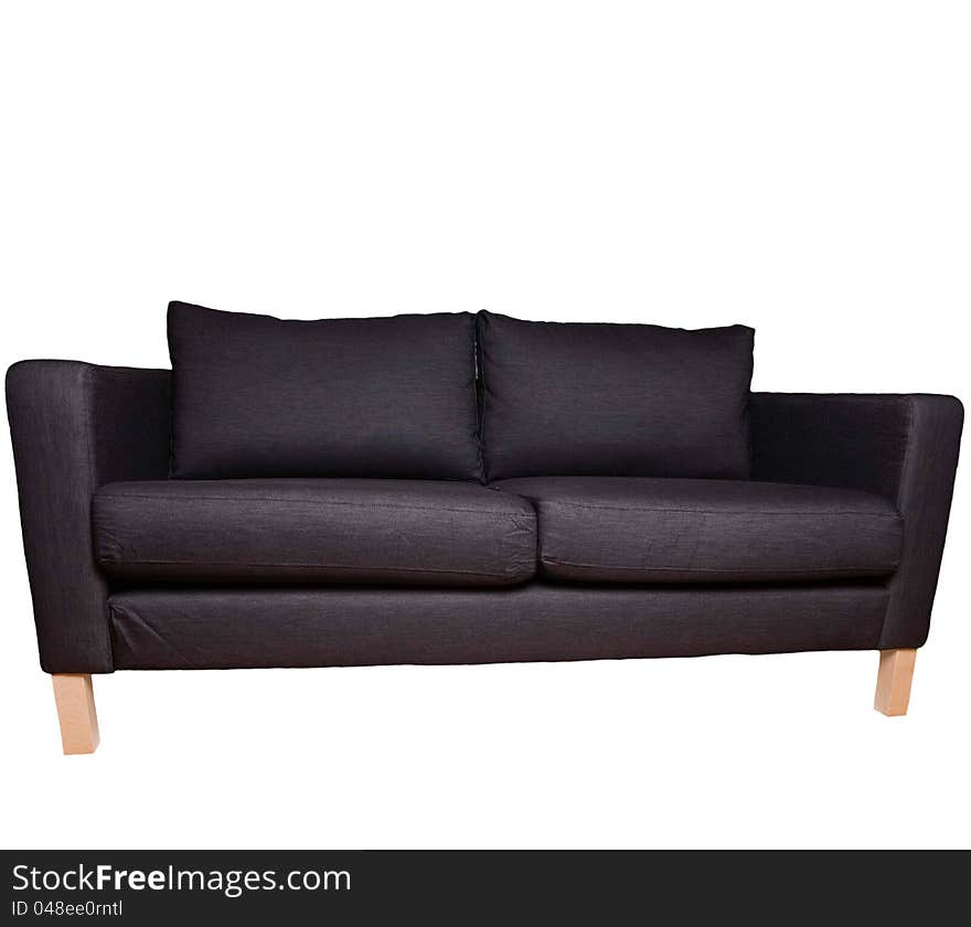 Single sofa isolated on white background