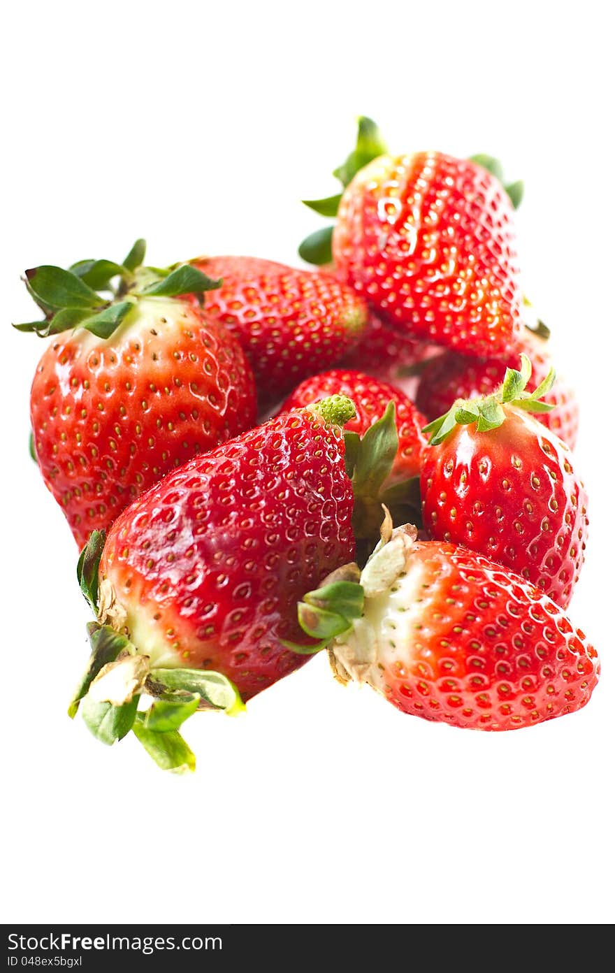 Fresh Strawberries isolated on white background