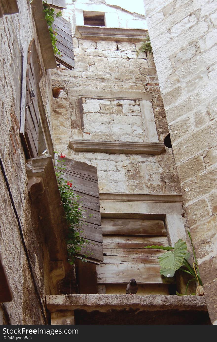 An ancient home in a Croatian city