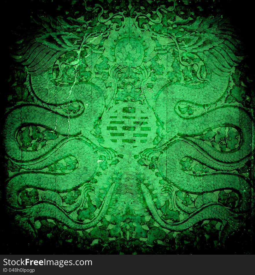 Abstract Dragon grunge wall for background. Abstract Dragon grunge wall for background