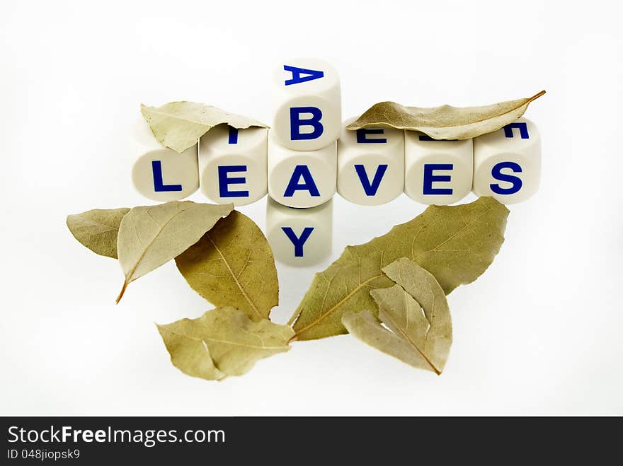 Letters spelling out Bay Leaves