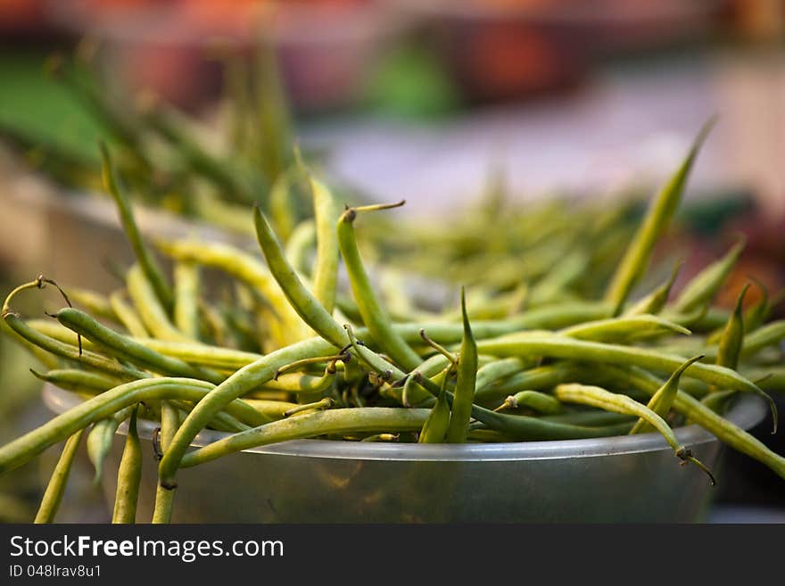 Group of fresh kidney bean on a market. Group of fresh kidney bean on a market