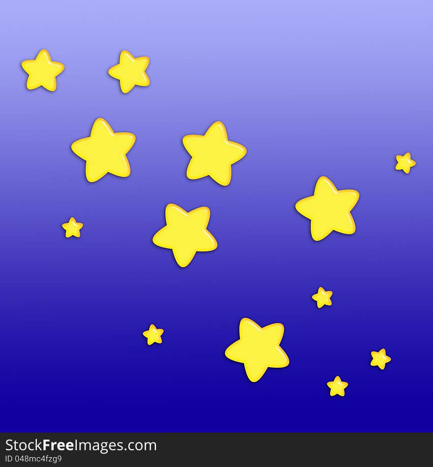 yellow star on blue background